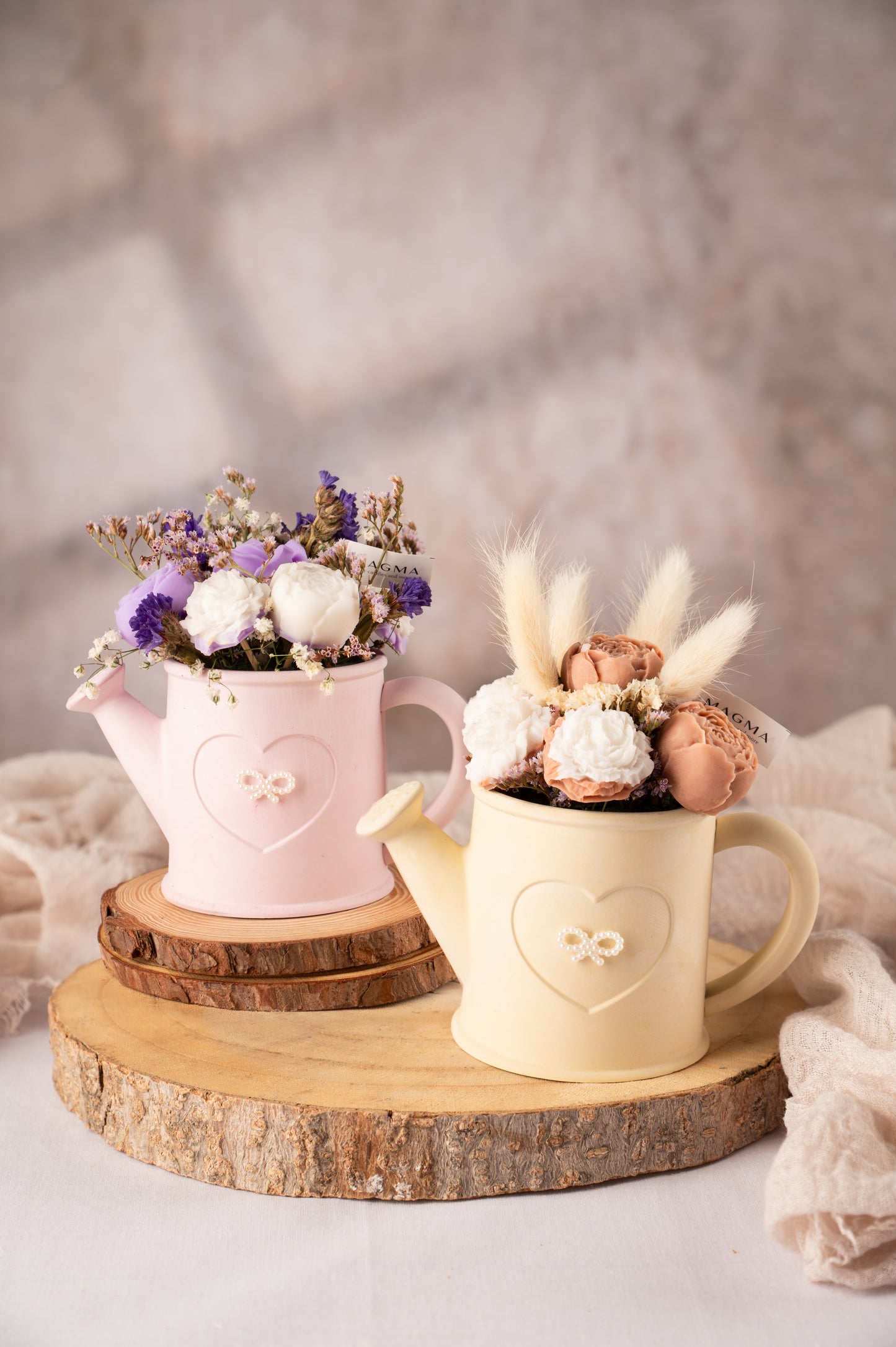 Mini Αρωματική Ανθοδέσμη Ποτιστηράκι | 100% Φυτικό Κερί