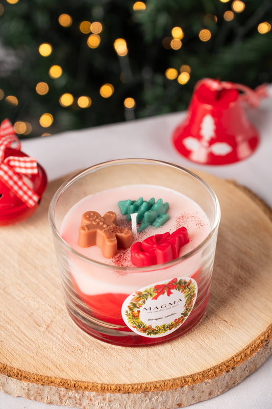 Χριστουγεννιάτικο Κερί Gingerbread | 100% Φυτικό Κεράκι