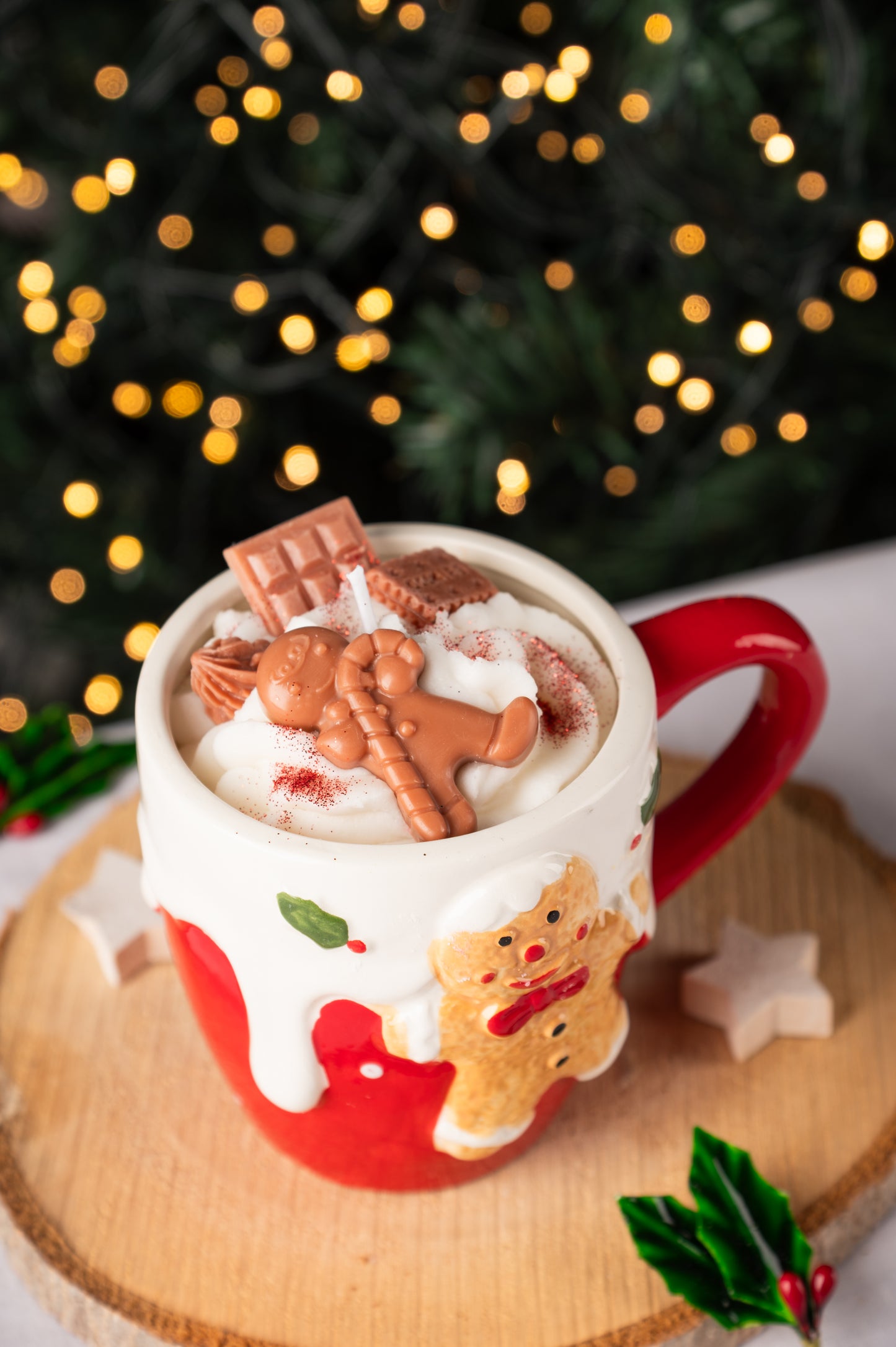 Χριστουγεννιάτικη Κούπα Christmas Cookie | 100% Φυτικό Κερί | Άρωμα Σοκολατένιο Φουντούκι