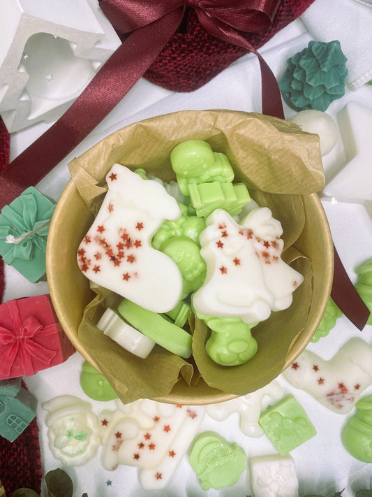 ✨ Χριστουγεννιάτικα Wax Melts | 100% Φυτικό Κερί | Άρωμα Κουραμπιές